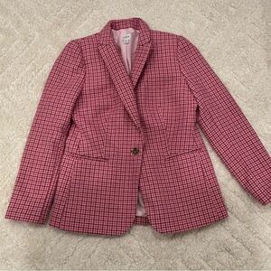 Women's Pink Houndstooth Blazer J.Crew size 8